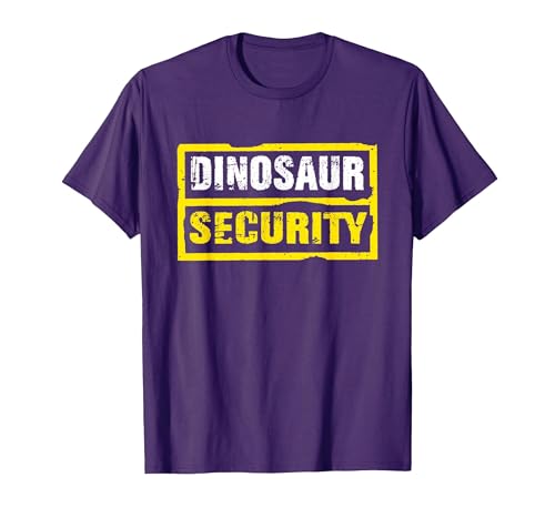 Halloween Dinosaur Security Costume RTees Halloween Adult Costume Dinosaur Security Dad Mom T-Shirt - size chart