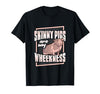 Skinny Pig Wheek Design for a Guinea Pig Lover T-Shirt - size chart