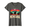 Grizzly Bear Mountain Forrest Nature Montana Grizzly Bear Mountain T-Shirt - size chart