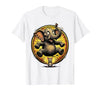 Mademark Elephant Scared by Tiny Mouse Funny Animal Design T-Shirt - Men - size chart