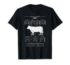 Cow Butcher Beef Cuts Diagram - Eat Beef Butcher Cut Chart T-Shirt - size chart
