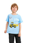 Easter Day Gift for Toddler Boy Baby Girl Tractor Loving Bunny T-Shirt — design detail