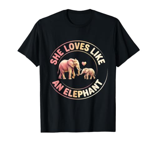 Mademark She Loves Like An Elephant Mother Child Bond T-Shirt - Men - size chart