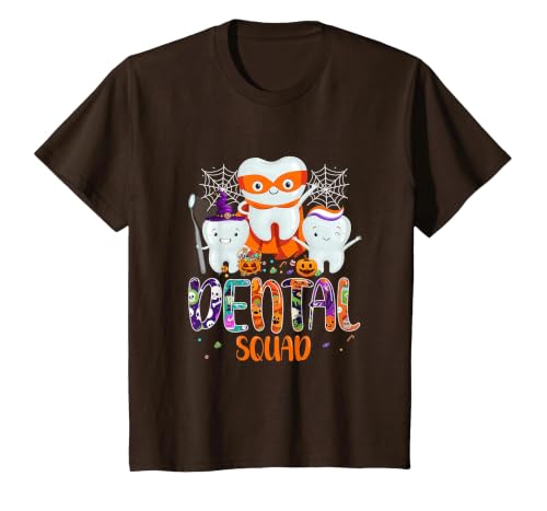 Dental Squad Trick Or Teeth Dentist Halloween Dental Squad Funny Trick Or Teeth Dentist Halloween Ghost T-Shirt - size chart