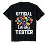 Candy Tester Sweets Lover Gifts & Apparel Official Candy Tester Halloween Costume Boys Girls Kids T-Shirt - size chart