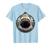 Mademark Shark Open Jaw Rows of Teeth Graphic Design T-Shirt - size chart