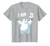 3 years old 3rd birthday Polar Bear Kids 3 Years Old 3 Birthday Polar Bears Boy Girl Polar Bear T-Shirt - size chart