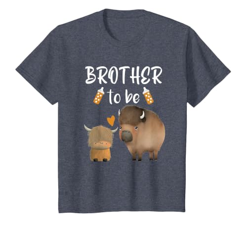 Cute Animal Buffalo Baby Shower For Brother To Be Brother to Be Buffalo Baby Shower Bison for Boy Or Girl T-Shirt - size