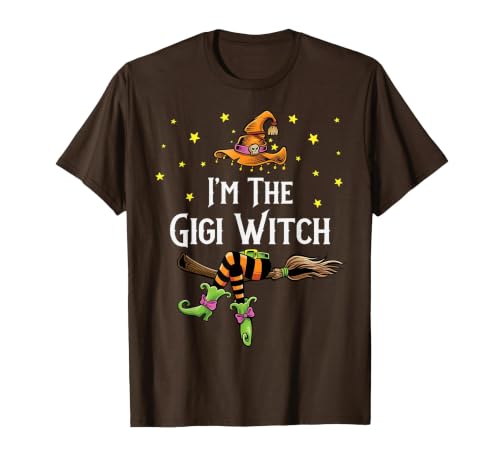 Matching Witch Halloween Costumes by Foxio Im the Gigi Witch Halloween Matching Group Costume T-Shirt - size chart