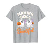 Dog Lover Spooky Grooming Groomer Attire Pet Groomer Funny Halloween Making Dogs Bootiful T-Shirt - size chart