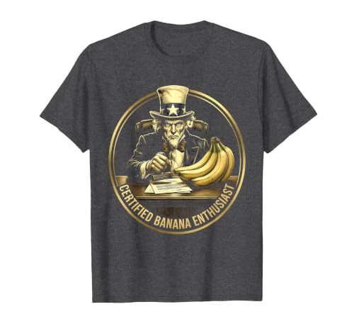 Mademark Certified Banana Enthusiast Funny Monkey Design T-Shirt - Men - size chart