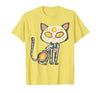Halloween Cat Shirts For Women Men Kids Owner Sugar Skull Cat Dia De Muertos Day of Dead Halloween Mexican T-Shirt - size