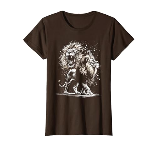 MyAnimal - Your Favourite Animal Wear Lion Majestic and Proud in Artistic Style T-Shirt - size chart