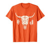 Buffalo Animals Gift Idea Bison Buffalo Skull Animal Design T-Shirt - size chart
