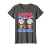 Funny Bear Blue Pink Gender Reveal Men Women Keeper of The Gender Reveal Cute Bear Balloons Pink Or Blue T-Shirt - size chart