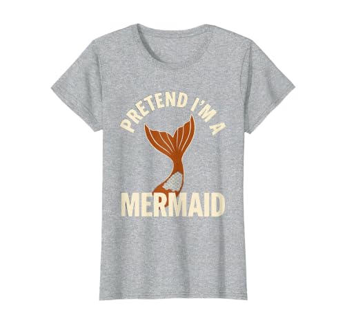 Mademark Pretend I'm A Mermaid Screenprint Poster Halloween Party T-Shirt - size chart