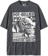BABATEES U.S.A. MAX-Heavyweight Punk Rock Animals Shaka Wear Oversized 7.5oz Cotton Tshirt - size chart