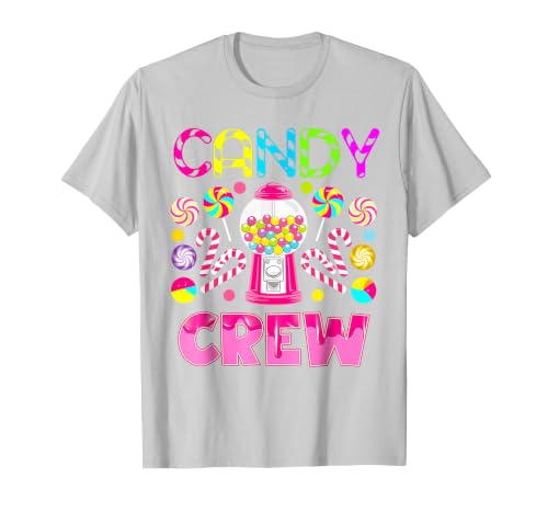 Candy Land Candy Crew Party Halloween Costumes T-Shirt - size chart