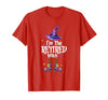 Funny Quote Horror Costume Party Family Friends I'm The Retired Witch Spooky Scary Halloween Retiree Women T-Shirt - size