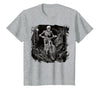 Scary Cyclist Skeleton Gifts Cycling Skeleton Mountain MTB Bicycle Cyclist Skeleton T-Shirt - size chart