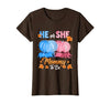 He Or She Pumpkin Gender Reveal Party Supplies Tee Halloween Pumpkin Gender Reveal He or She Mommy to Be T-Shirt - size chart
