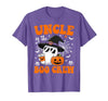 Halloween Family Matching Costume Boo Ghost Tee. Uncle Boo Crew Groovy Ghost Matching Family Halloween T-Shirt - size chart