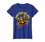 Mademark Swing First Ask Later Funny Monkey Design T-Shirt - Women - size chart