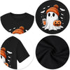 CAZYCHILD Halloween Shirts for Men Funny Halloween Pumpkin Shirt Dancing Skeleton Tee - size chart