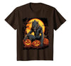 FrightNightFits Werewolf Orange Halloween T-Shirt - size chart