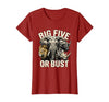 Mademark Big Five or Bust Safari Wildlife Design T-Shirt - Women - size chart