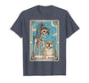 The Bulldog Mom Tarot Card Halloween Women Men Kid Retro Funny The Bulldog Mom Tarot Card Skeleton Halloween T-Shirt - size