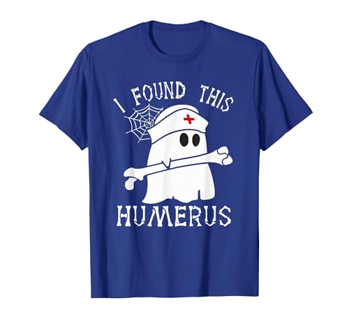 I Found This Humerus Funny Ghost Nurse Halloween T-Shirt - size chart