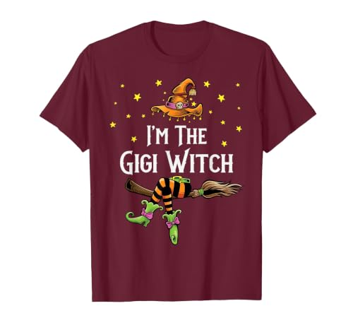 Matching Witch Halloween Costumes by Foxio Im the Gigi Witch Halloween Matching Group Costume T-Shirt - size chart