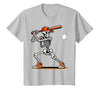 Funny Halloween Skeleton Sports Boys Costume Baseball Skeleton Spooky Boys Halloween Baseball Player T-Shirt - size chart