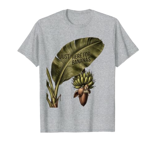 Mademark Just Here for Bananas Funny Monkey Design T-Shirt - Men - size chart