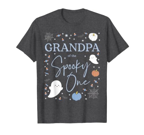 Spooky One Birthday Blue Boy 1st First Halloween Grandpa of the Spooky One First Birthday Boy 1st Halloween T-Shirt - size