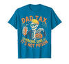 Dad Tax Halloween Pumpkin Candy Art Dad Tax Halloween Pumpkin Candy Funny Skull Men Dad Joke T-Shirt - size chart