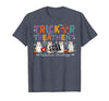 Radiation Oncology Therapist Halloween Costume Trick Or Treatment Radiation Oncology Halloween Rad Therapy T-Shirt - size
