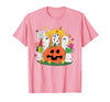 Funny Halloween gift tee Welcome Great Pumpkin Boo Witch Pumpkin Halloween T-Shirt - size chart