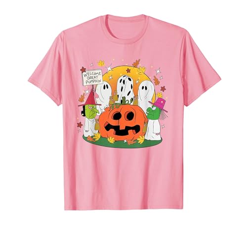 Funny Halloween gift tee Welcome Great Pumpkin Boo Witch Pumpkin Halloween T-Shirt - size chart