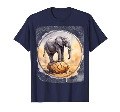 Mademark Elephant Balancing on Desert Rock Graphic T-Shirt - Men - size chart