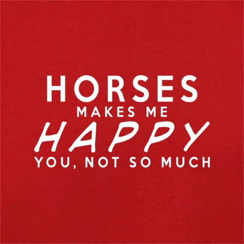Dressdown Horses Makes Me Happy - Mens Premium Cotton T-Shirt - size chart