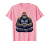 Mademark Meditating Gorilla Zen Monkey Graphic Design T-Shirt - Men - size chart