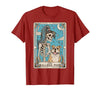 The Bulldog Mom Tarot Card Halloween Women Men Kid Retro Funny The Bulldog Mom Tarot Card Skeleton Halloween T-Shirt - size