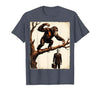 Mademark Monkey Flinging Poo at Businessman Graphic T-Shirt - Men - size chart