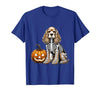 Spooky Cocker Spaniel Skeleton Costumes Halloween Cocker Spaniel Skeleton Jack O Lantern Funny Dog Halloween T-Shirt - size