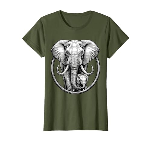 Mademark Mama Elephant and Baby Graphic Tee T-Shirt - Women - size chart