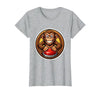 Mademark Monkey Pressing Big Red Button Funny Stupid Tee T-Shirt - Women - size chart