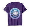 Mademark Great White Shark Tangled in Anchor Chain Art T-Shirt - size chart