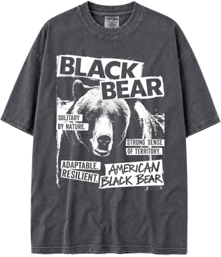 BABATEES U.S.A. MAX-Heavyweight Punk Rock Animals Shaka Wear Oversized 7.5oz Cotton Tshirt - size chart